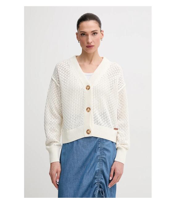 Βαμβακερή ζακέτα Pepe Jeans OLGA CARDIGAN χρώμα: μπεζ, PL702281