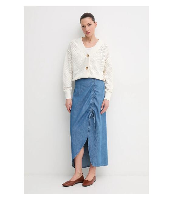 Βαμβακερή ζακέτα Pepe Jeans OLGA CARDIGAN χρώμα: μπεζ, PL702281