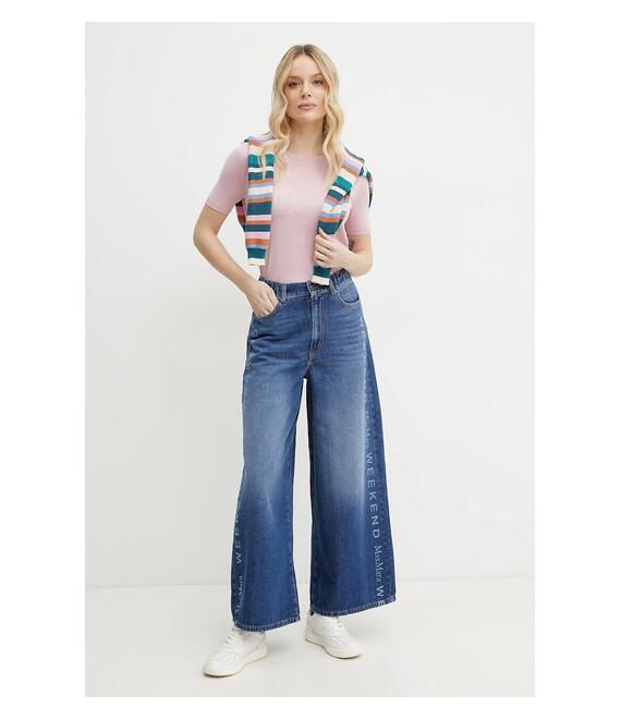 Μεταξωτό πουλόβερ Weekend Max Mara χρώμα: ροζ, 2515361041600