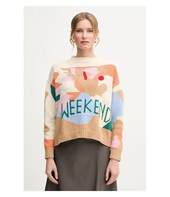 Πουλόβερ Weekend Max Mara χρώμα: μπεζ, 2515361181600