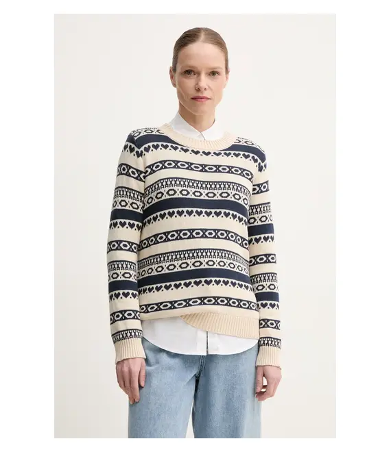 Βαμβακερό πουλόβερ Weekend Max Mara γυναικείο, χρώμα: ναυτικό μπλε, 2515361251600
