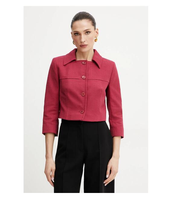 Βαμβακερό blazer Weekend Max Mara χρώμα: μπορντό, 2515041016600