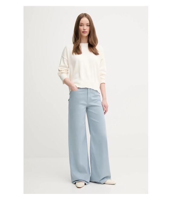 Βαμβακερό πουλόβερ United Colors of Benetton χρώμα: μπεζ, 1294D10DP