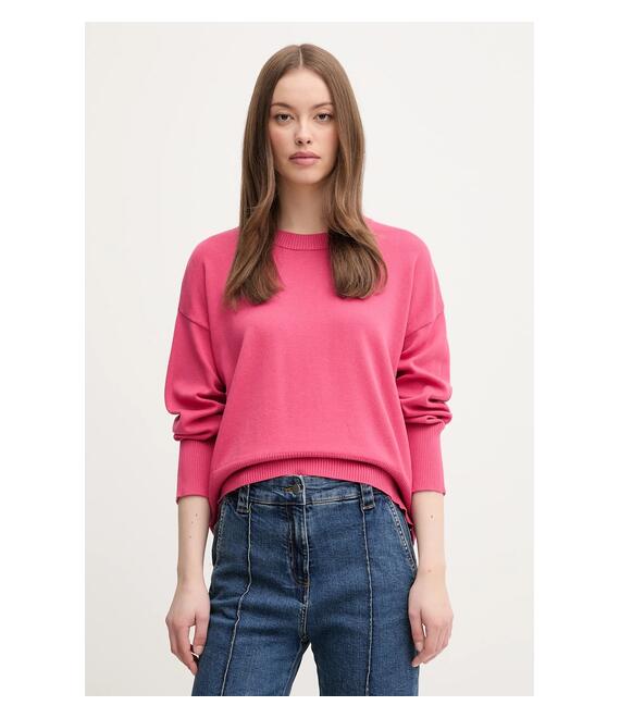 Βαμβακερό πουλόβερ United Colors of Benetton χρώμα: ροζ, 1294D10DP