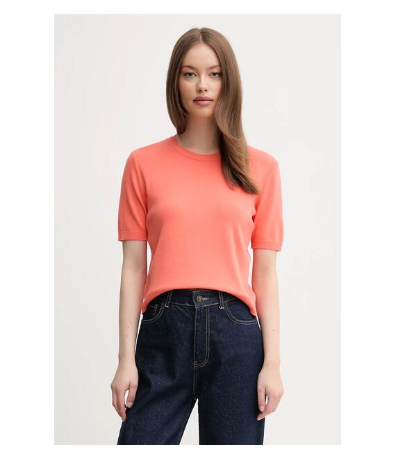 Βαμβακερό πουλόβερ United Colors of Benetton χρώμα: πορτοκαλί, 1091D10D5