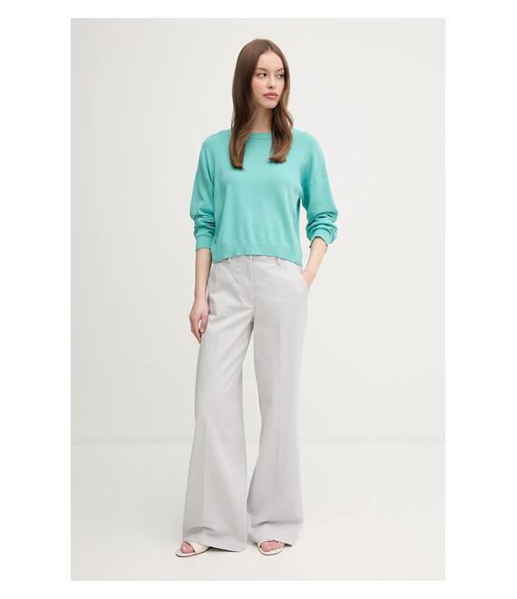 Βαμβακερό πουλόβερ United Colors of Benetton χρώμα: τιρκουάζ, 1091D10D6