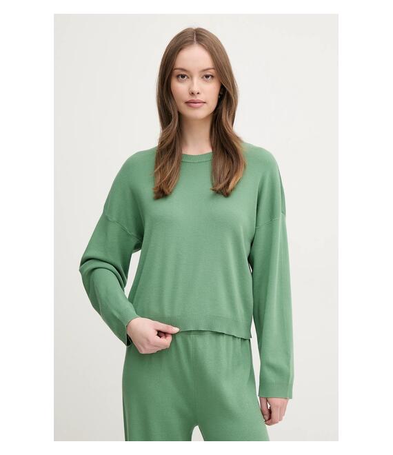 Βαμβακερό πουλόβερ United Colors of Benetton χρώμα: πράσινο, 1091D10D6