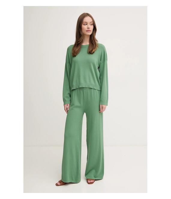 Βαμβακερό πουλόβερ United Colors of Benetton χρώμα: πράσινο, 1091D10D6