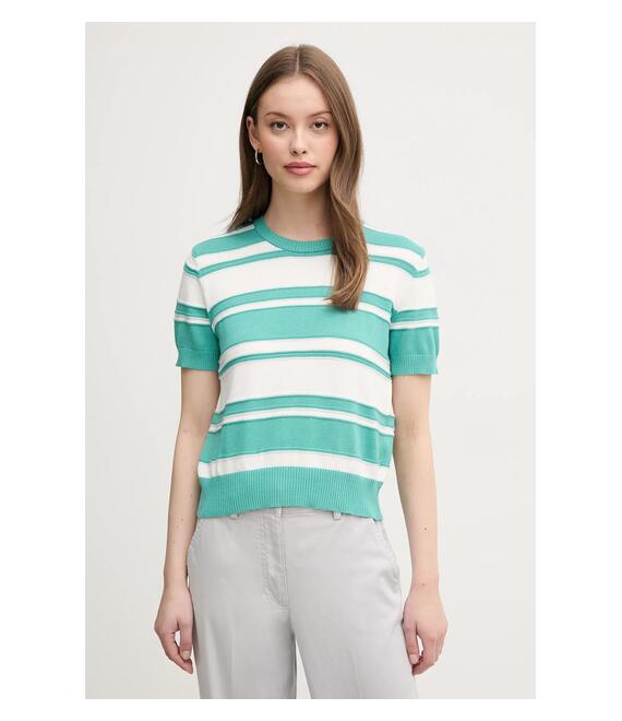 Βαμβακερό πουλόβερ United Colors of Benetton χρώμα: τιρκουάζ, 1294E10D0