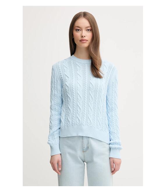 Βαμβακερό πουλόβερ United Colors of Benetton χρώμα: μπλε, 1594D10D4