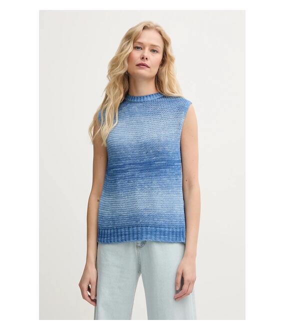 Βαμβακερό πουλόβερ United Colors of Benetton χρώμα: μπλε, 108FD10CL