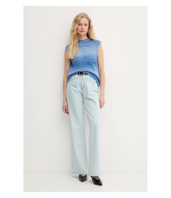 Βαμβακερό πουλόβερ United Colors of Benetton χρώμα: μπλε, 108FD10CL