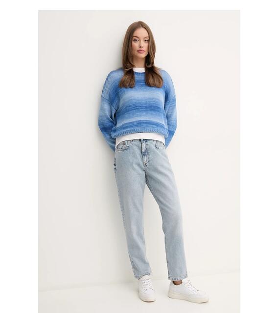 Βαμβακερό πουλόβερ United Colors of Benetton χρώμα: μπλε, 108FD10DH