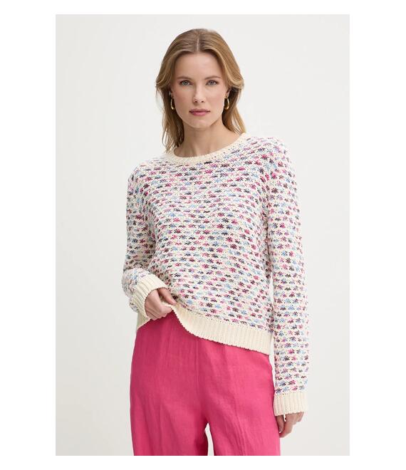 Πουλόβερ United Colors of Benetton χρώμα: μπεζ, 1198E10D8