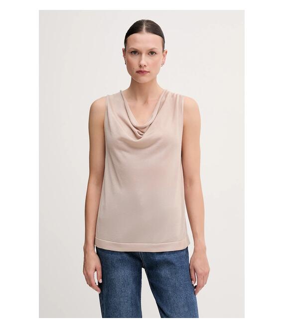 Top United Colors of Benetton χρώμα: μπεζ, 123VD10DD