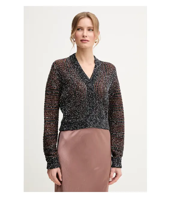 Πλεκτή ζακέτα Missoni χρώμα: μαύρο, DS25SM0C.BK042F