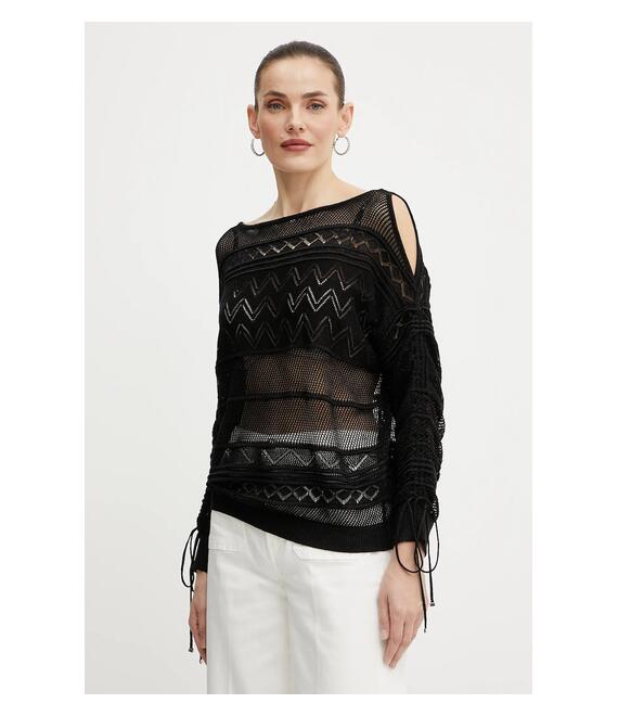 Πουλόβερ Guess NELLIE χρώμα: μαύρο, W5GR21 Z3E22