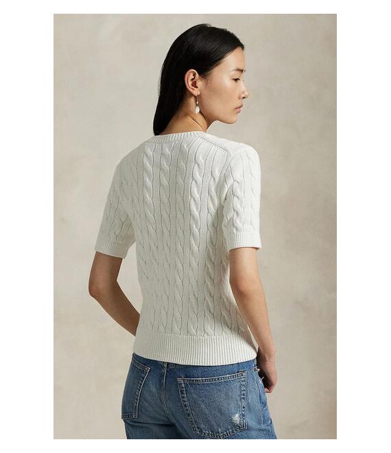 Βαμβακερή ζακέτα Polo Ralph Lauren χρώμα: άσπρο, 211966720