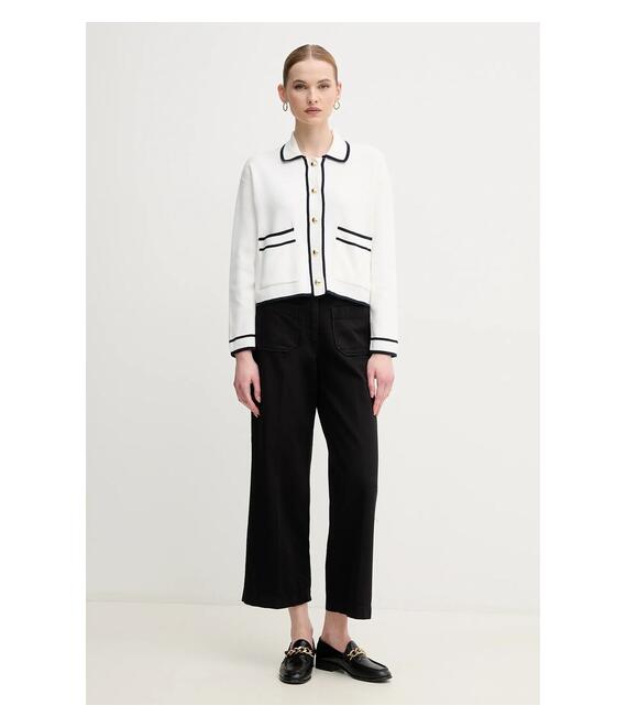 Βαμβακερή ζακέτα Barbour Jasmine χρώμα: άσπρο, LKN1621WH71