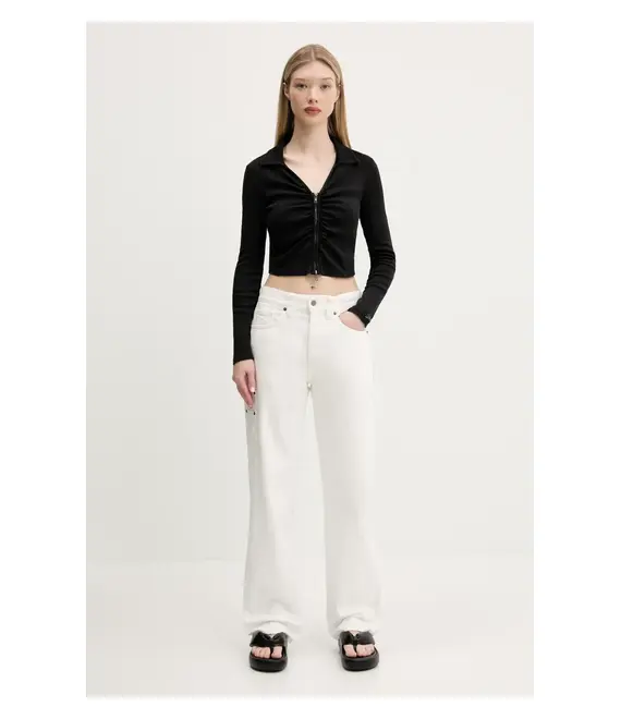 Πλεκτή ζακέτα Guess Originals χρώμα: μαύρο, W5GP53 KA0H1