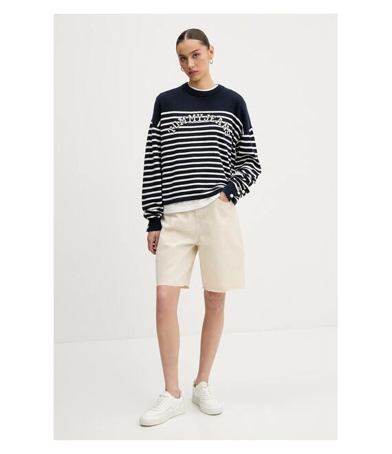 Βαμβακερό πουλόβερ Tommy Jeans χρώμα: ναυτικό μπλε, DW0DW20251