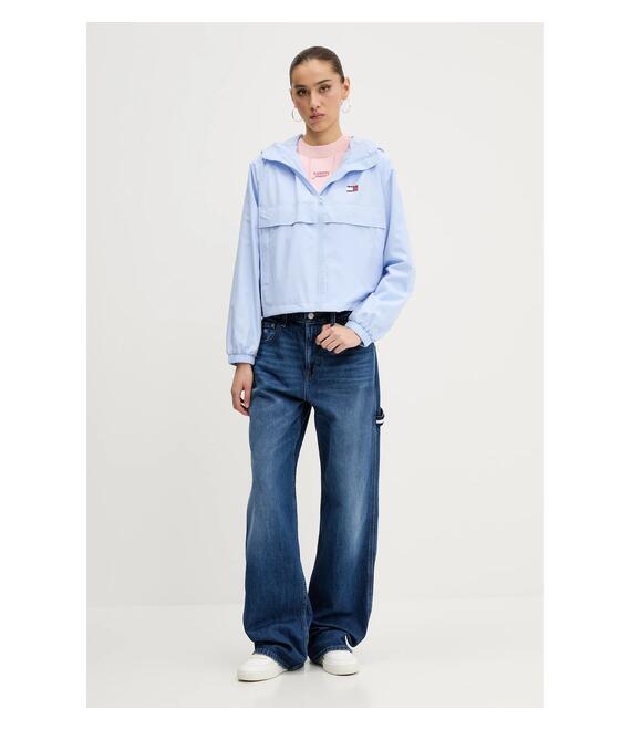 Βαμβακερό πουλόβερ Tommy Jeans χρώμα: ροζ, DW0DW20256