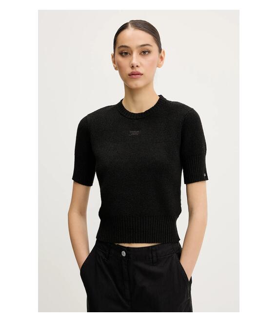 Πουλόβερ Tommy Jeans χρώμα: μαύρο, DW0DW20380