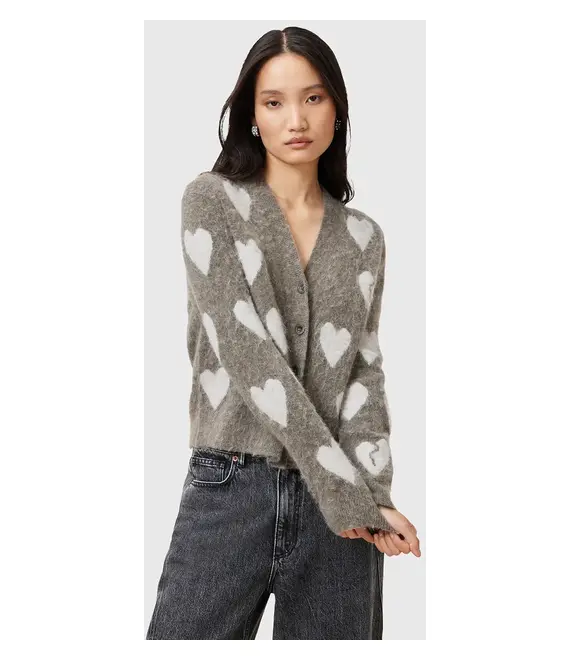 Μάλλινη ζακέτα AllSaints AMORA χρώμα: πράσινο, W042KC