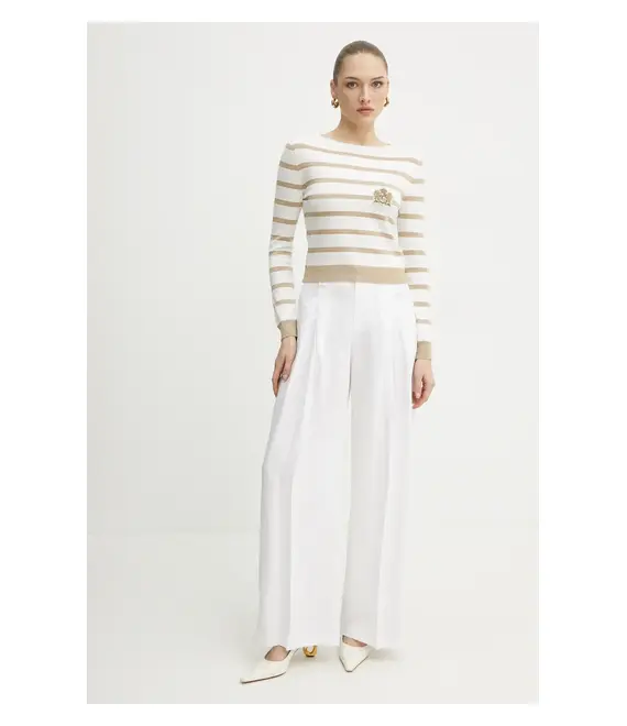 Πουλόβερ Ermanno Scervino χρώμα: άσπρο, 56TM029E80
