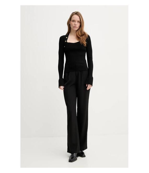 Πουλόβερ The Kooples χρώμα: μαύρο, FPUL30090K