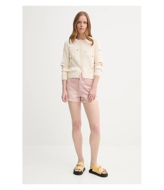 Βαμβακερή ζακέτα Levi's MARAIS CARDIGAN γυναικεία, χρώμα: μπεζ, 0012Q