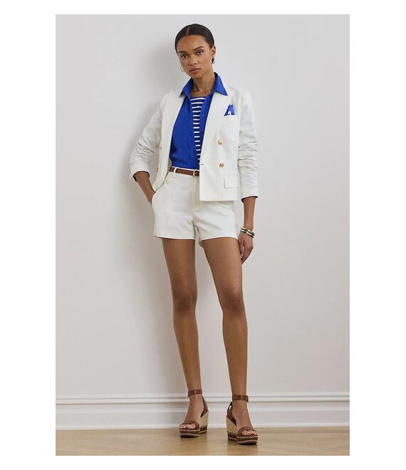 Βαμβακερό σορτσάκι Lauren Ralph Lauren χρώμα: άσπρο, 200962664