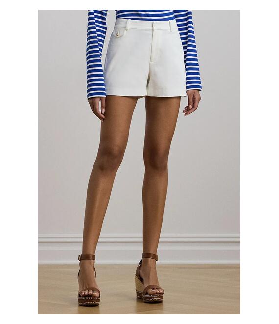 Βαμβακερό σορτσάκι Lauren Ralph Lauren χρώμα: άσπρο, 200962664