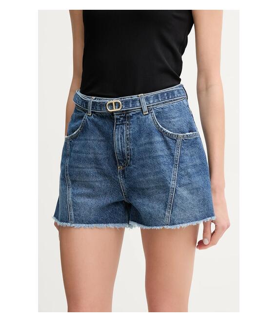 Τζιν σορτς Twinset χρώμα: μπλε, 251TP2575