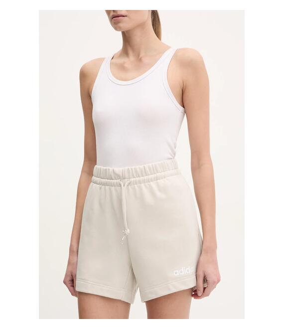 Σορτς adidas Essentials Linear χρώμα: μπεζ, JD3170