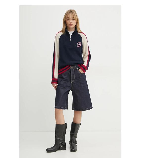 Τζιν σορτς Diesel DE-SIRE-SHORT SHORTS χρώμα: ναυτικό μπλε, A14051.0GRDV