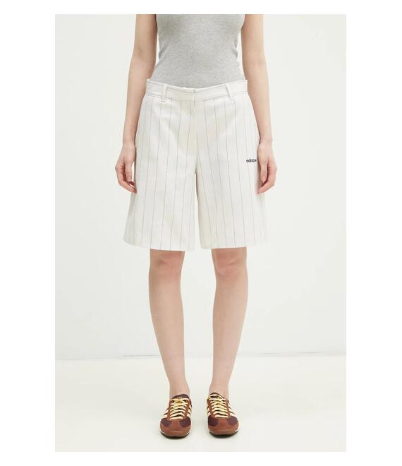 Σορτς adidas Originals PINSTRIPE SHORT χρώμα: μπεζ, JC7684