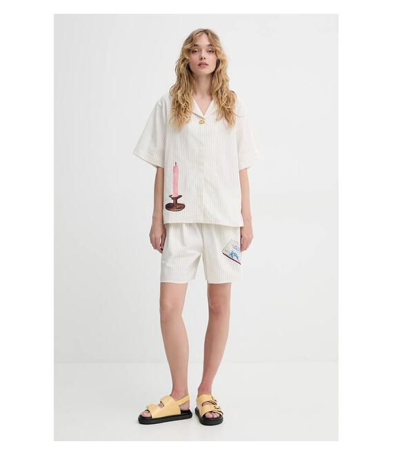 Βαμβακερό σορτσάκι Stine Goya χρώμα: μπεζ, SG-SS25-P071-2339