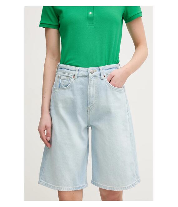 Τζιν σορτς Pepe Jeans BERMUDA SHORT UHW BREEZE χρώμα: μπλε, PL801176