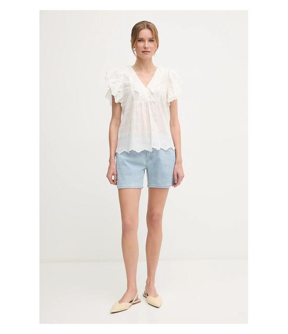 Τζιν σορτς Pepe Jeans REGULAR SHORT HW MABLE χρώμα: μπλε, PL801188PG8
