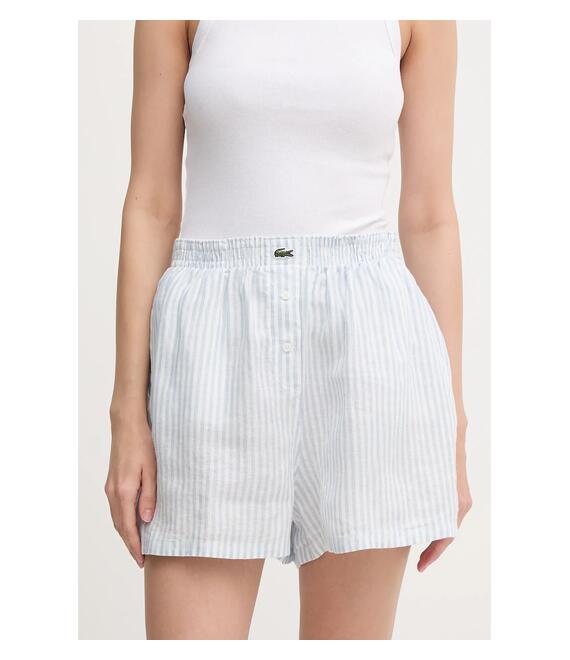 Σορτς από λινό Lacoste χρώμα: μπλε, FF0226