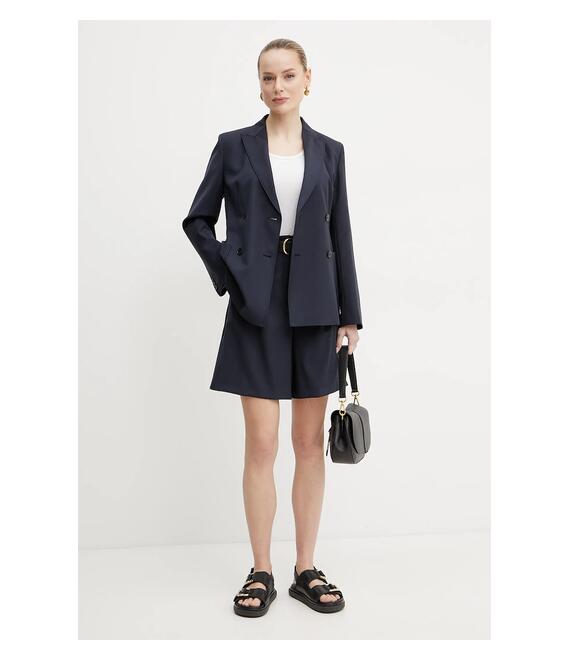 Μάλλινο σορτς Weekend Max Mara χρώμα: ναυτικό μπλε, 2515141011600
