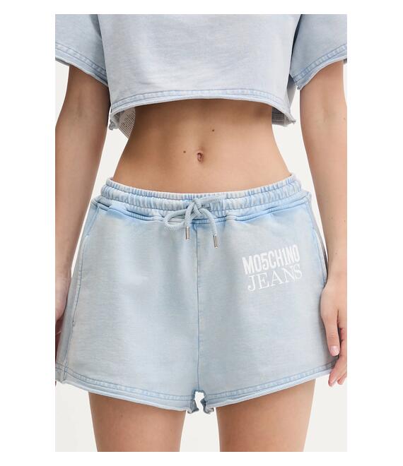 Βαμβακερό σορτσάκι Moschino Jeans χρώμα: μπλε, 0334 3730