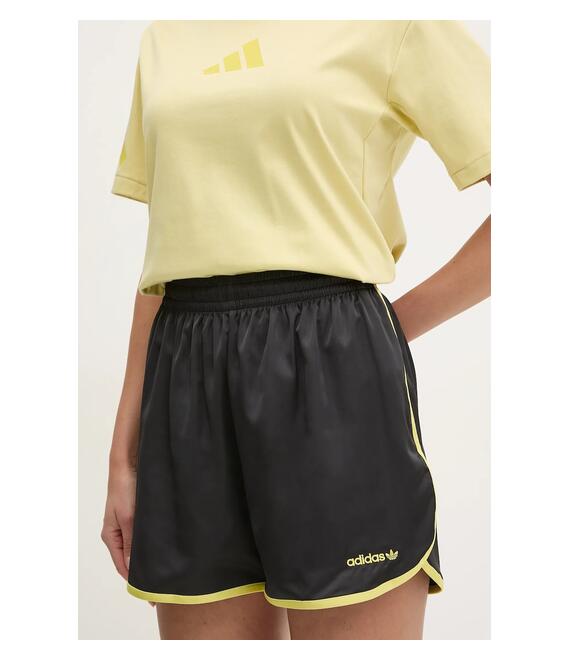 Σορτς adidas Originals Linear χρώμα: μαύρο, JD2727
