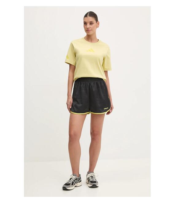 Σορτς adidas Originals Linear χρώμα: μαύρο, JD2727