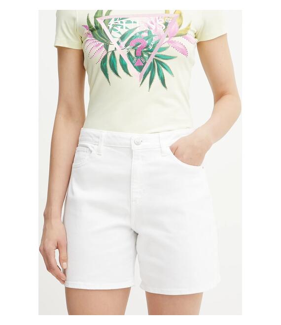 Τζιν σορτς Guess χρώμα: άσπρο, W5GD1A D4T50