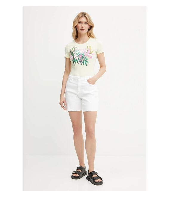 Τζιν σορτς Guess χρώμα: άσπρο, W5GD1A D4T50
