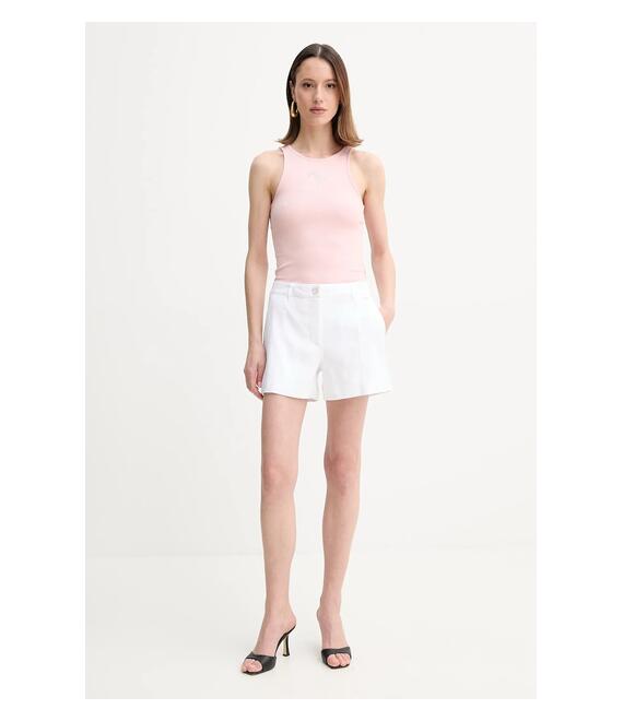 Σορτς από λινό Guess ISABEAU χρώμα: άσπρο, W5GD1W WH5L2
