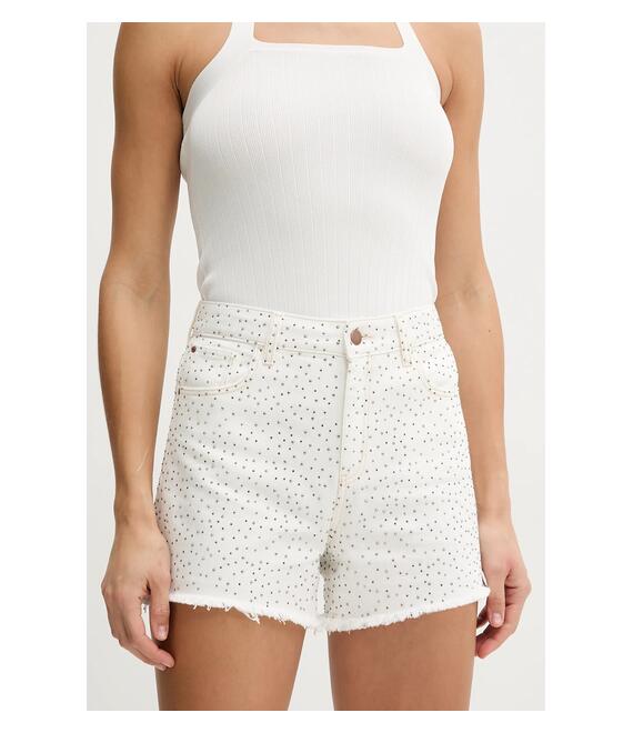 Βαμβακερό σορτσάκι Guess χρώμα: άσπρο, W5GD74 D5N91