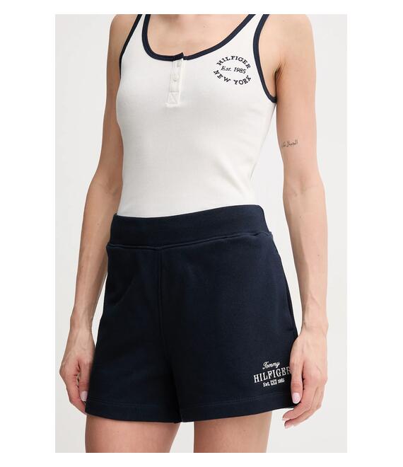 Βαμβακερό σορτσάκι Tommy Hilfiger χρώμα: ναυτικό μπλε, WW0WW45518